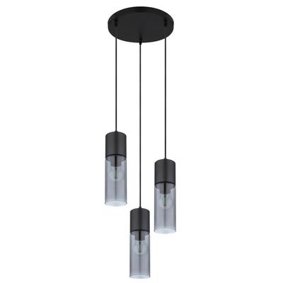 GLOBO LIGHTING Pendelleuchte "ANNIKA", schwarz (schwarz matt), 1 Stk., Leuchten, Höhe kürzbar, Glas, Essbereich, Wohnzimmer, Pendelleuchte