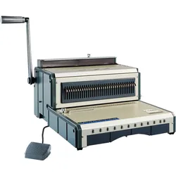 Elektrisches Drahtbindegerät D310, 3:1 Teilung, 34 Ringe, Eisen, PVC, Gummi, grau