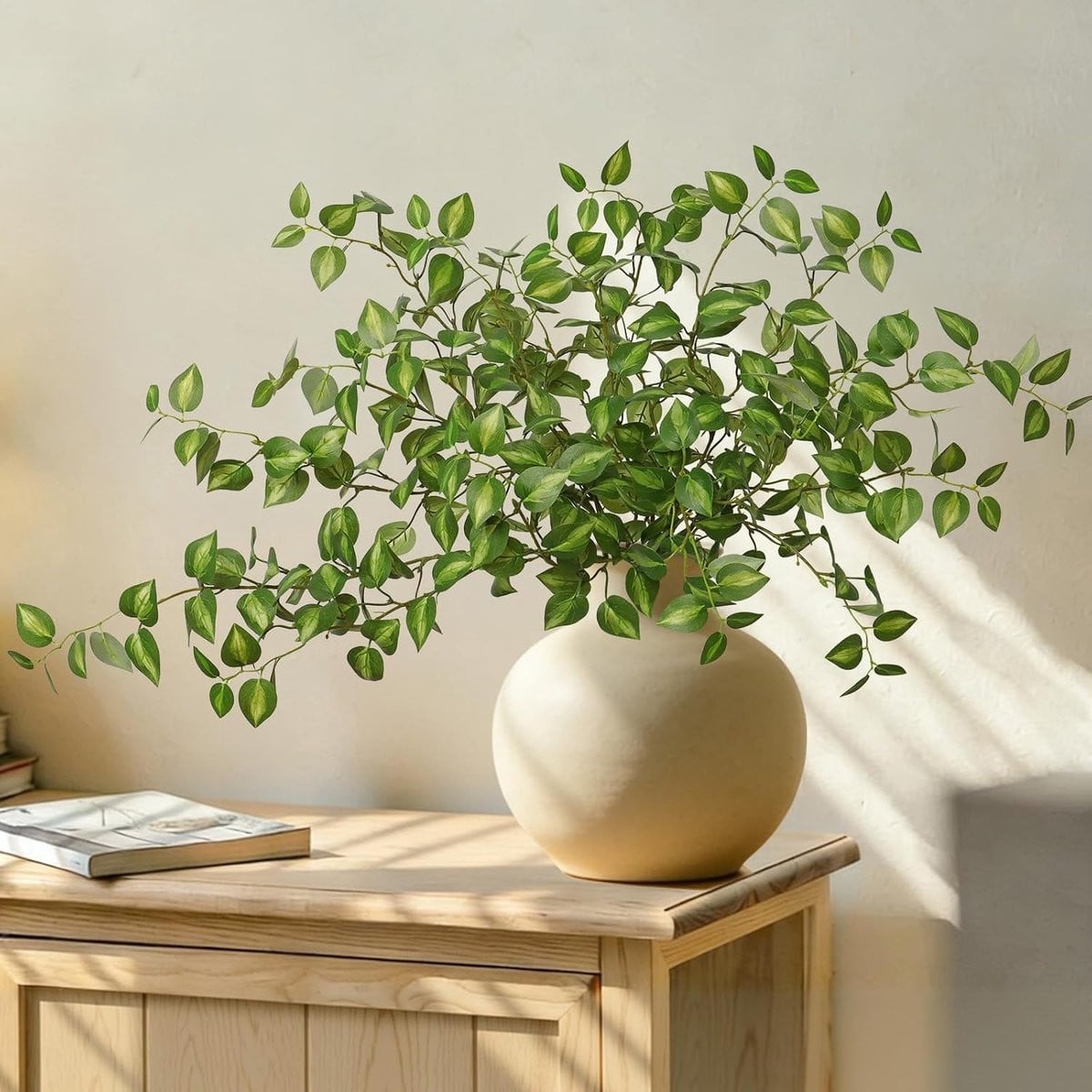 SnelShoppen Pack van 6 Kunstplanten Philodendron Bladeren Groen voor Tafeldecoratie en Bloemarrangementen