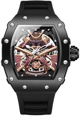 Youfap Market Automatic Mechanical Military Watch For Men Waterproof Luminous Sport Timepiece black