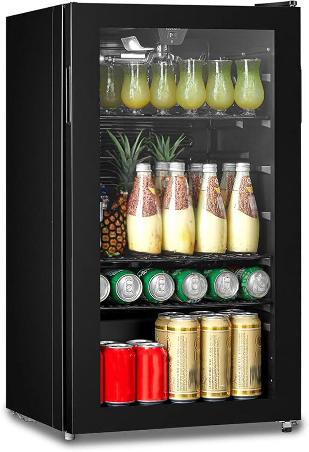 comfee 93L Under Counter Beer and Drinks Fridge black 84.5cm H X 47cm W X 44cm D