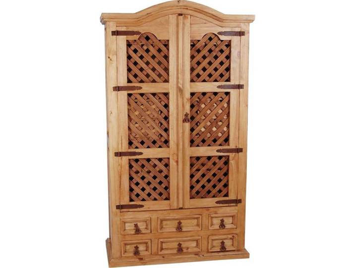 MiaMöbel Mexico Barschrank Massivholz Pinie Landhaus Mexiko Möbel Mexikanisch