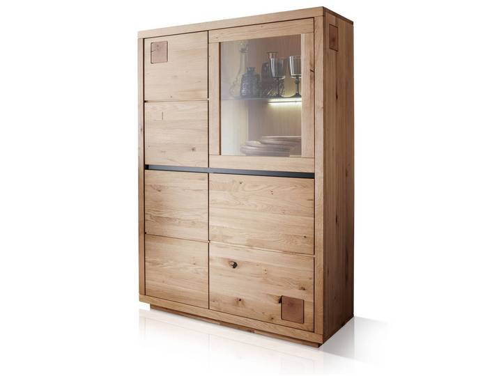 CALDERA Highboard I, Material Massivholz, Wildeiche geölt