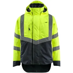 Warnschutz Hardshell-Regenjacke "HARLOW" Safe Supreme zweifarbig - XXL - gelb/schwarzblau