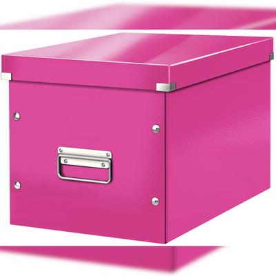 LEITZ Archivbox Click & Store Cube L Hartpappe pink Packung mit 6 Stück