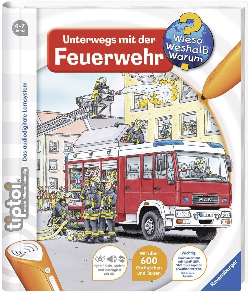 Daniela Flucht - tiptoi® Unterwegs mit der Feuerwehr (tiptoi® Wieso? Weshalb? Warum?, Band 6) - Preis vom 17.10.2026 19:25:27 h