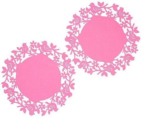 Filz-Deckchen, rosa, 2 Stück
