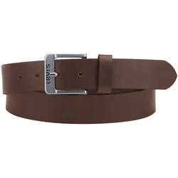 Levi's Herren Gürtel - NEW DUNCAN, Ledergürtel mit Schnalle, Logo, Echtleder Braun / 85 cm