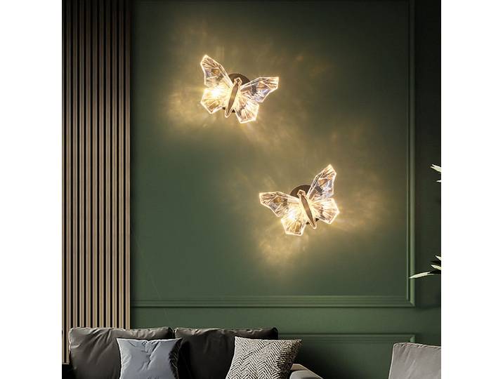 Nouvelle Lampe Murale LED Designer Modèle 2026, Appliques Murales Papillon pour Chambre d'Enfant, Chambre de Princesse, Chevet, Décoration Intérieure
