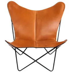 TRIFOLIUM Chair - Premiumsessel Stahl schwarz, Haselnuss