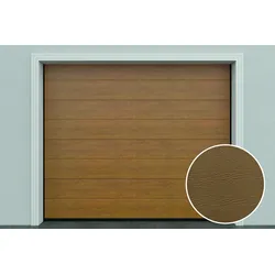 DoorHan Garagen-Sektionaltor DIY, M-Line, Woodgrain, Golden Oak