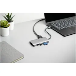 KENSINGTON UH1400P 8-in-1 Dockingstation, Space Grey, USB-C 3.0 [Stecker]