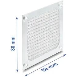 DeLOCK Lüftergitter 80 x 80 mm Aluminium – Lüfter Staubfilter mit Edelstahl-Filtergewebe