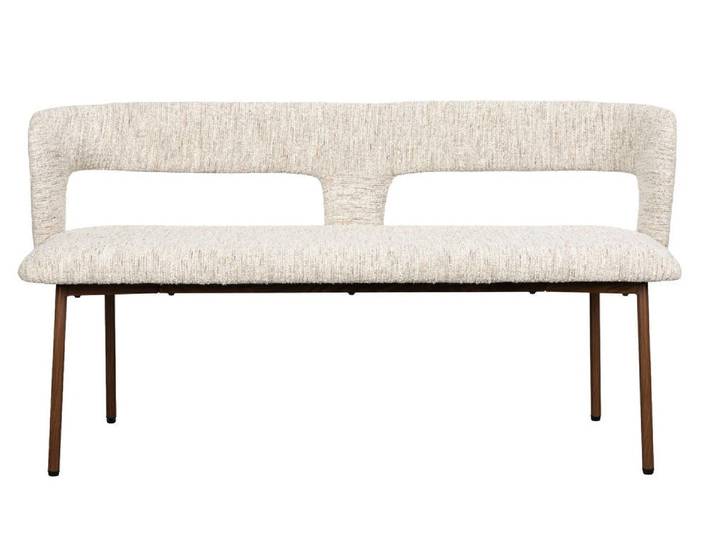 Sitzbank Chelsea – aus Bouclé - Beige - Luxusbetten24