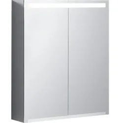 Geberit Option Spiegelschrank mit Beleuchtung, zwei Türen, 60x70x15 cm, außen und innen verspiegelt