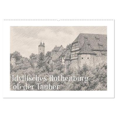 Idyllisches Rothenburg ob der Tauber (Wandkalender 2027 DIN A2 quer), CALVENDO Monatskalender