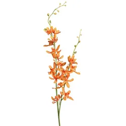 Kunstblume Orchidee Cymbidie 90 cm Kunststoff Orange