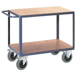 ROLLCART Tischwagen mit 2 Ladeflächen blau, 115x92x70 cm
