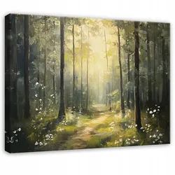 BILDER Wald Sonne Natur Grün Bäume 120x80