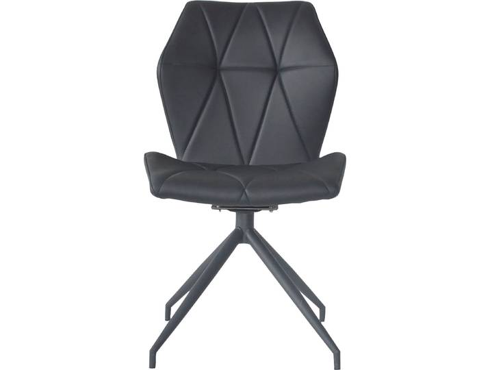 Esszimmerstuhl BYLIVING Imke , schwarz (schwarz, schwarz), B:62cm H:90,5cm T:62cm, Metall, Stühle, Esszimmerstuhl, 2er-Set, gemütlicher Esszimmerstuhl mit Steppung, 360 Grad drehbar