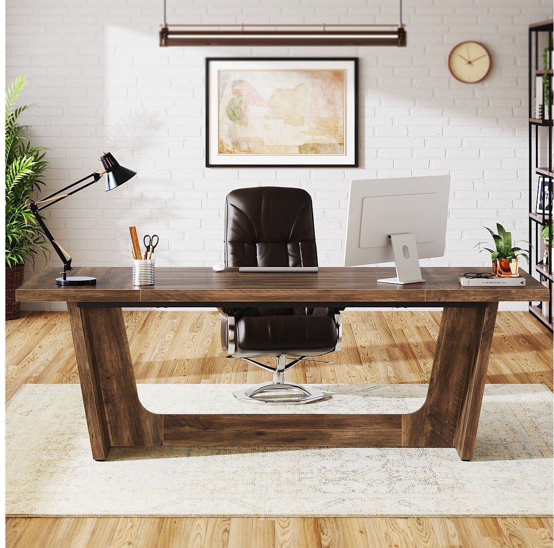 Tribesigns Computerbureau, 180 x 79 x 75 cm Laptopbureau, Studietafel, Laptoptafel