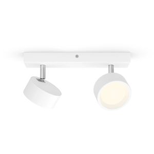 Philips Deckenstrahler Bracia, weiß mit LED, 2-flammig, dreh- und schwenkbar, warmweiß