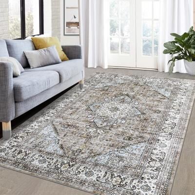 Garvee Oriental Distressed Bedroom Accent Rug