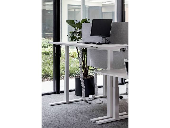 Verstellbarer Schreibtisch eModel 2.0 120cm Weiß/Weiß Memory Funktion