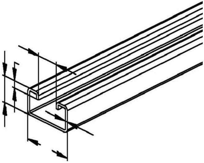 Niedax Rail d'ancrage 2986/2 FO (2986/2 FO)