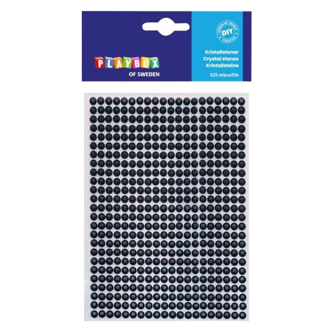 Playbox Kleber Strasssteine Schwarz 525St. (2471056)