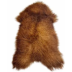 LAMMFELL Island Langhaar natur lockig weich Premium Ginger ca. 135 cm