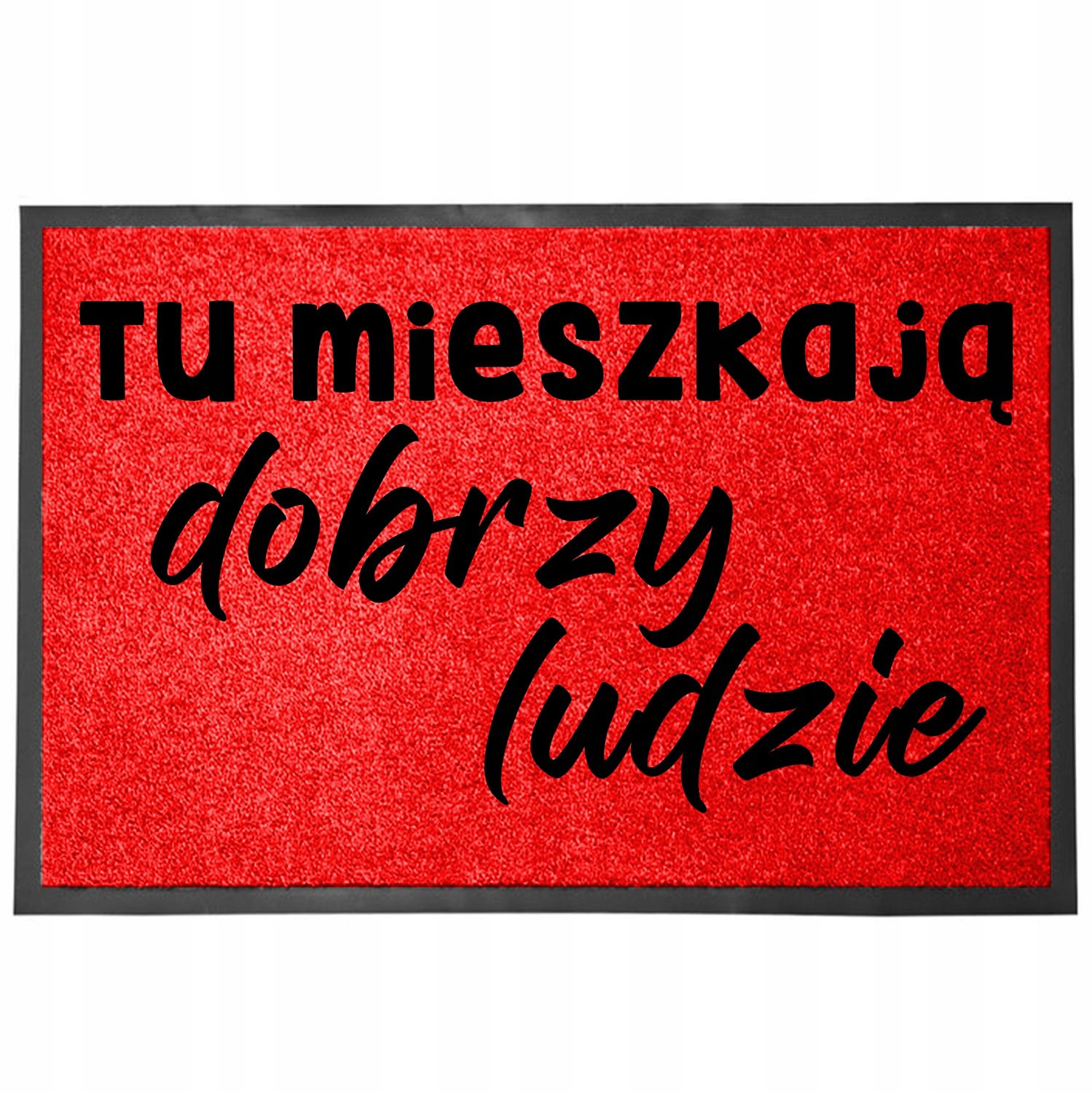 TabPrint Rode Deurmat Goede Mensen Humor - Antislip - 40 x 60 cm