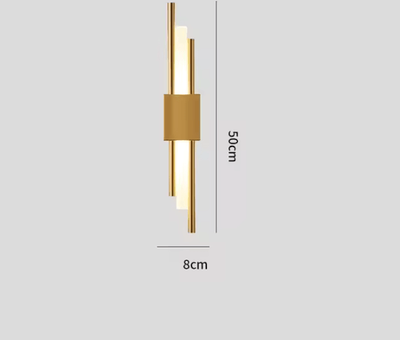 Inspire Curations Modern Black And Brass LED Wall Sconce a nature White(3500 5500k)