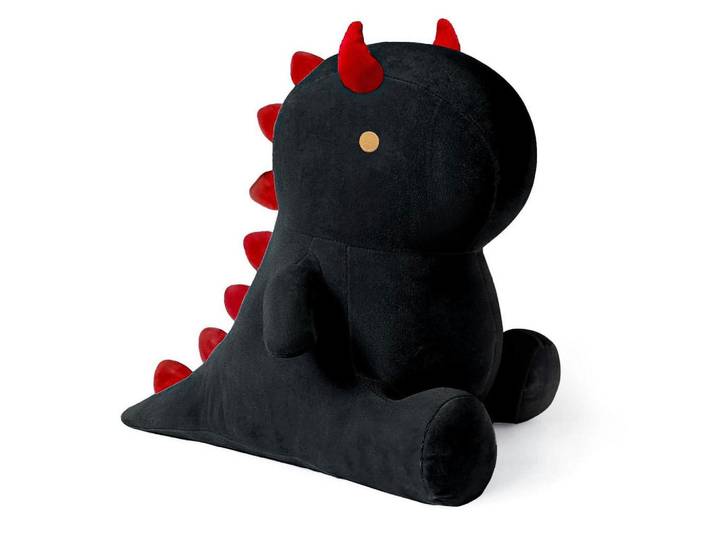 Plüschtier Dinosaurier, Kawaii Dino Plüsch Kissen Spielzeug, schwarz, Schwarz, 15x25 cm, Spielzeug, Kuscheltiere