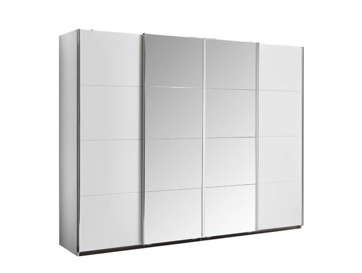 Rauch Möbel Schiebetürenschrank, Klar, Weiß, 4 Fächer, 361x211x62 cm, Blauer Engel, BQ - Bündnis für Qualität, Made in Germany, Schlafzimmer, Kleiderschränke, Kleiderschränke 4-türig
