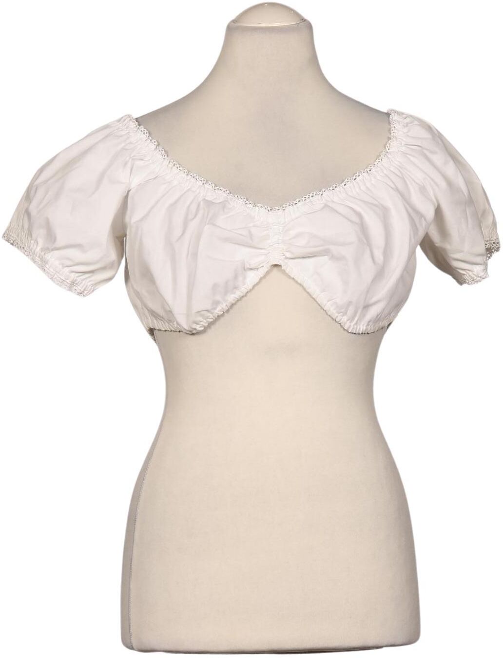 Wenger Tracht Damen Bluse, Weiß, Gr. EU 42, Baumwolle / Synthetik - Second Hand