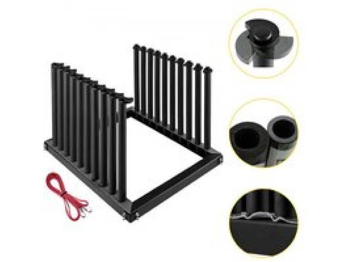 VEVOR Rack à Pare-brise 9 Places, Support de Pare-brise pour Camion en Acier, Support de Vitre Automobile de 60 cm de Hauteur, avec Coussinet en PVC et Rembourrage en Mousse, pour Transport du Verre