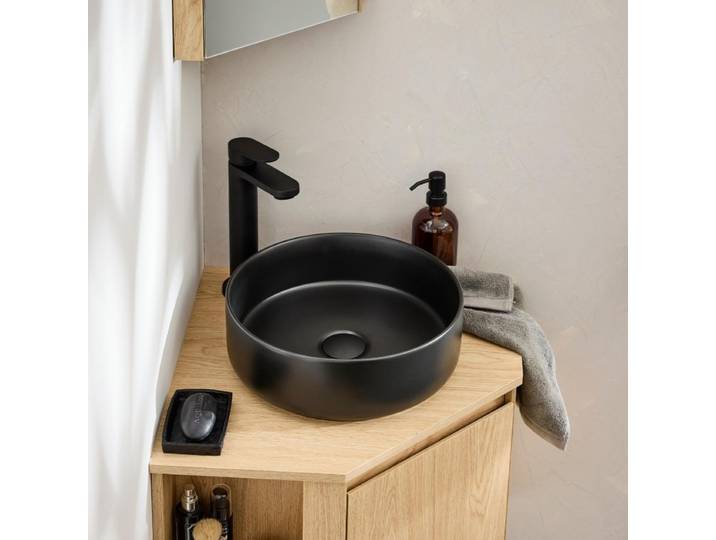 Mob-in - Vasque À Poser Ronde En Céramique 36cm