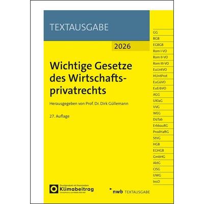 Wichtige Gesetze des Wirtschaftsprivatrechts, Set von , Nwb Verlag, 978-3-482-68467-8