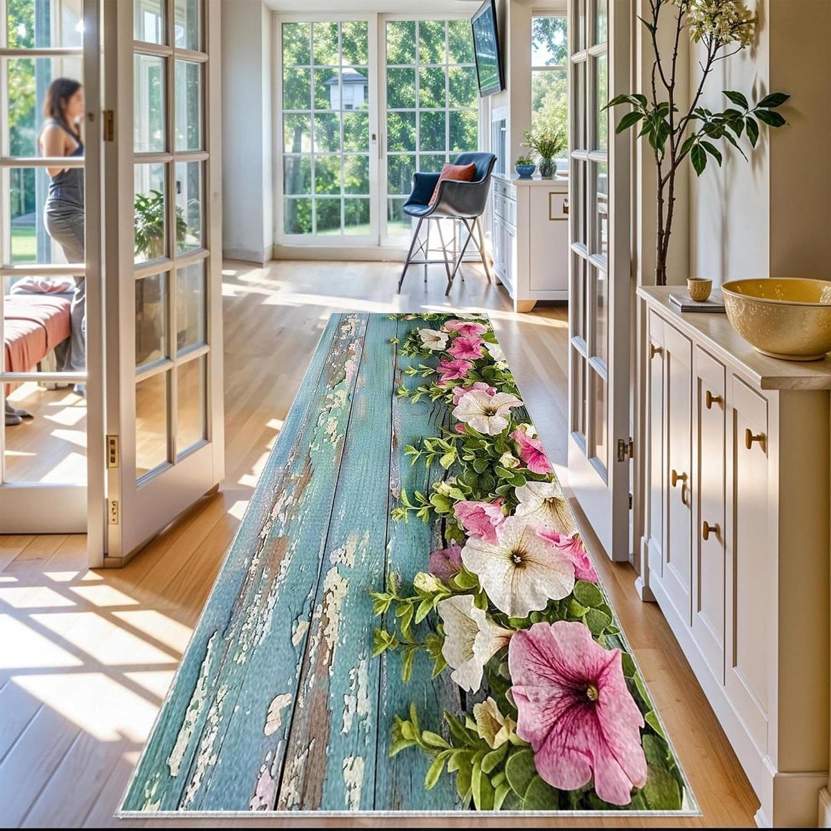 Modern Geometrisch Gangtapijt Loper voor Gang, Keuken of Badkamer met Antislip Rubberen Achterkant - 40 x 500 cm