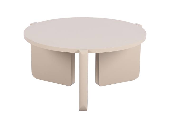 Table basse DULI Ø 83cm Beige/Cachemire