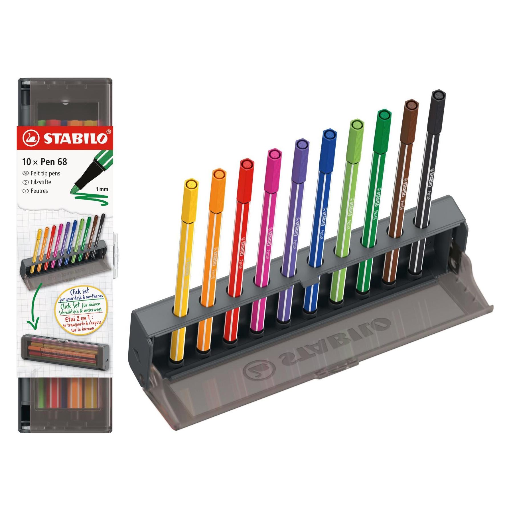 Stabilo Pen 68 10er Klicketui (10x) (6810-7)