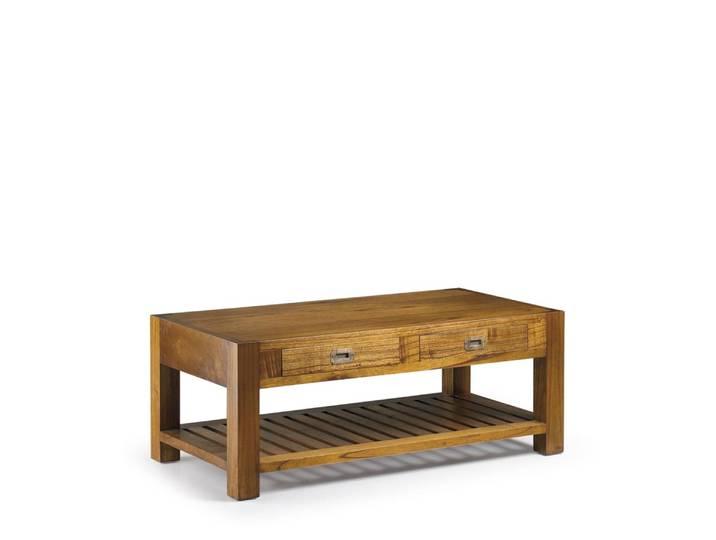 Table basse en bois marron L 120 cm