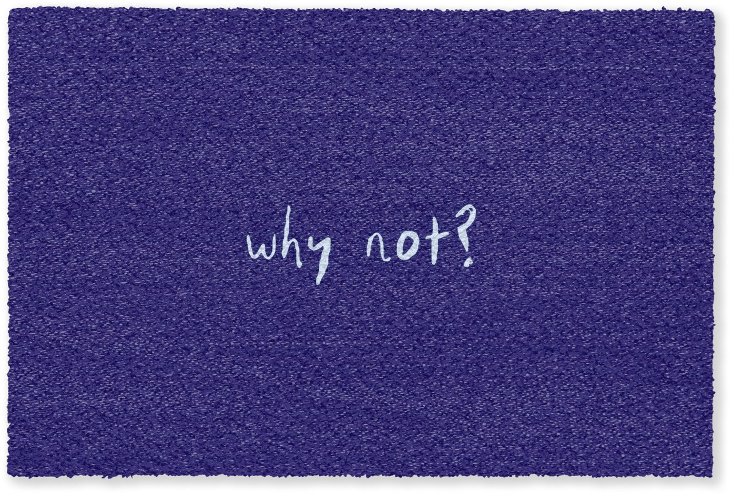 MuchoWow Deurmat Why not - Blauw - Handgeschreven - B/D: 60 x 40 cm