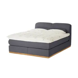 Boxspringbett  Esop , grau , Maße (cm): B: 160 H: 111