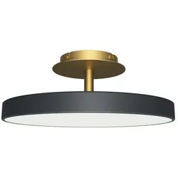 LED-Deckenleuchte Asteria Up Umage anthrazit/messingfarben grau, Designer Soren Ravn Christensen, 16.9 cm