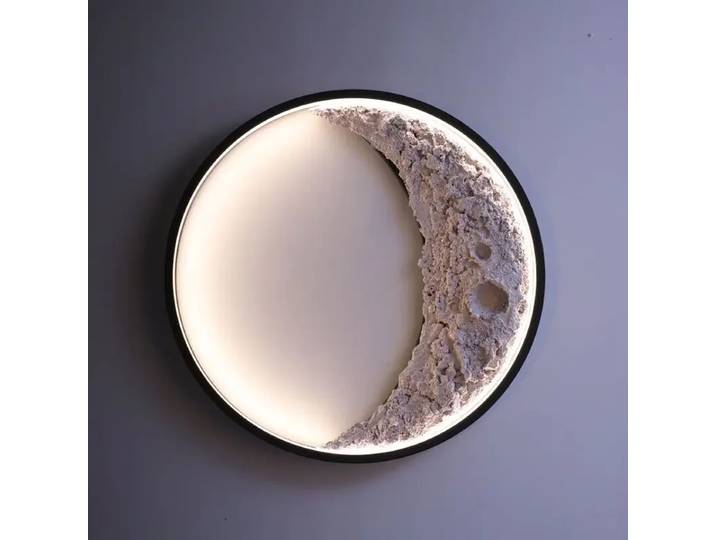 Applique murale LED extérieure étanche IP65 pour terrasse, jardin, paysage, porche, en aluminium, design lune, lampe décorative murale