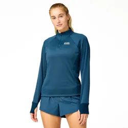 Brooks Damen Thermal Reflective 1/4 Zip blau