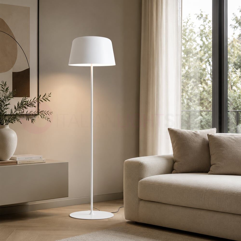 Linea Light Delfi Ca057fwhwdd – Piantana Led Moderna Bianca Ø45 Cm 3000k