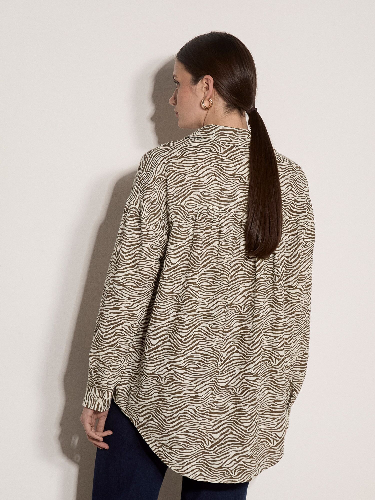 Oversize-Shirt APRICOT "Oversize-Hemd", Damen, Gr. XS (34), braun, gewebt, Obermaterial: 100% Baumwolle CO., 3/4-Länge, Blusen